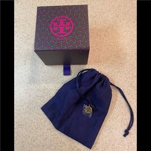 Tory Burch jewelry box and velvet drawstring pouch